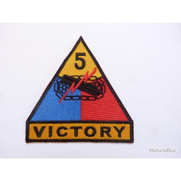 INSIGNE TISSU DE LA 5 EME DIVISION BLINDEE US "VICTORY"