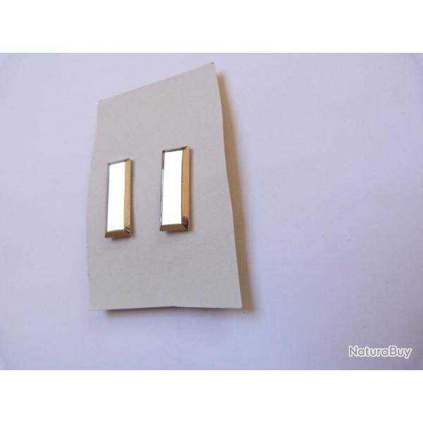 PAIRE D'INSIGNES DE FIRST LIEUTENANT DE L'US ARMY