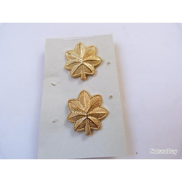 PAIRE D'INSIGNES  METAL DE MAJOR
