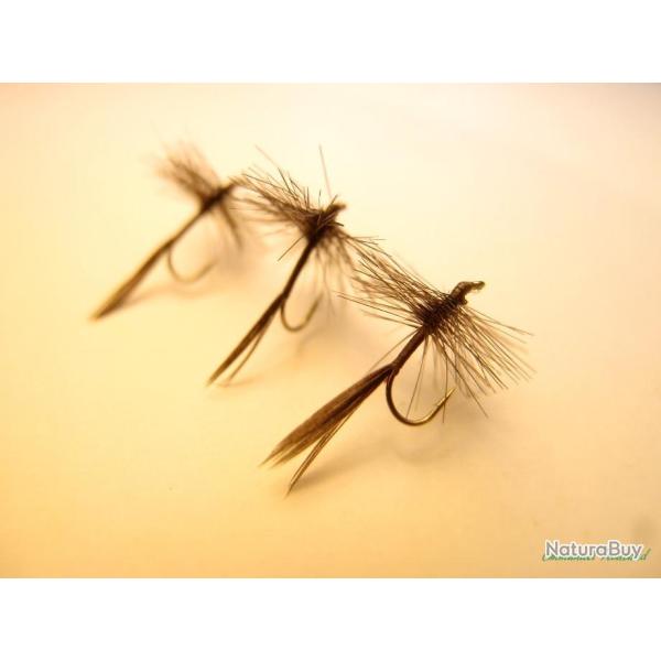 Lot de 3 araign�es champ�tres grises - mouches s�ches