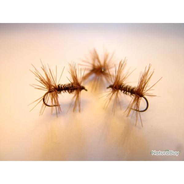 Lot de 3 doubles collerettes rousses - mouches s�ches