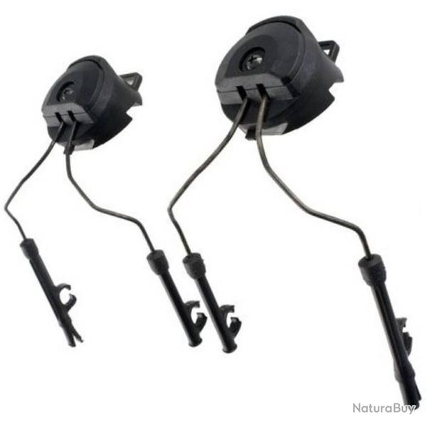 Fixations attache casque Peltor Comtac pour rail Picatinny