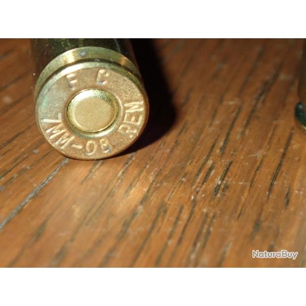 Lot de 12 balles en 7mm.08 sur support plastique - ogive Nosler - F�d�ral