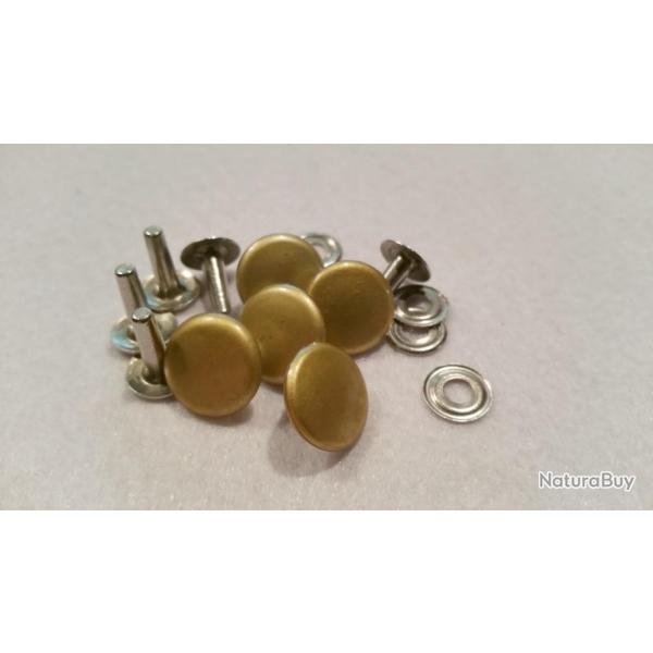 Lot de 5 boutons  pression militaire  ( 15 mm  Fab Daude Paris )