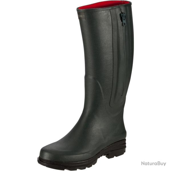 Bottes Cardinal en caoutchouc avec fermeture glissi�re et doublure n�opr�ne Couleur Vert fonc�