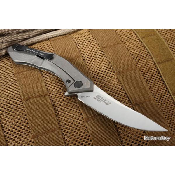 Couteau Zero Tolerance Titanium Persian Sinkevich Acier CPM-20CV Manche Titane Made USA ZT0460TI