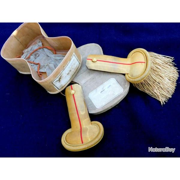MARINE NATIONALE : PAIRE EPAULETTES GRANDE TENUE + BOITE : GRADE 1� MAITRE