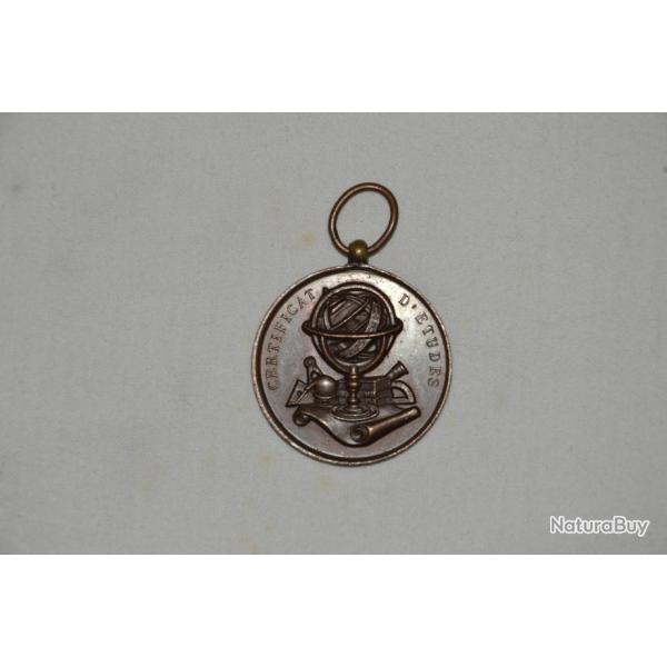 MEDAILLE DE RECOMPENSE "CERTIFICAT D'ETUDE"-ECOLE-ENSEIGNEMENT-EDUCATION