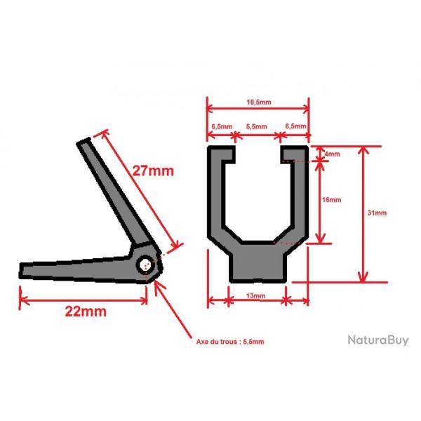 Extracteur adaptable pour fusil � syst�me Martini Henri, Grenner Police gun, Martini 1887 1881 ...
