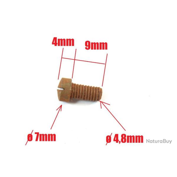 Vis pour arme, diam�tre 4,8mm. Id�al restauration arme ancienne, fusil carabine pistolet