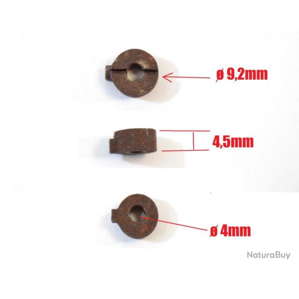 Rondelle / �crou de crosse, plaquette / poign�e avec encoche. Pistolet revolver fusil baionnette vis