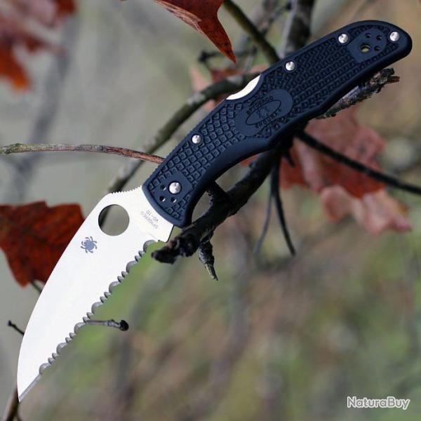 Couteau Spyderco Endura 4 Wharncliffe Lame Acier VG-10 Serr Manche FRN Lockback Japan SC10FSWCBK