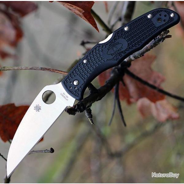 Couteau Spyderco Endura 4 Wharncliffe Lame Acier VG-10 Manche FRN Lockback Made In Japan SC10FPWCBK