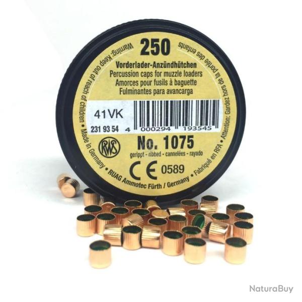 Promo 250 Amorces RWS Poudre Noire 1075