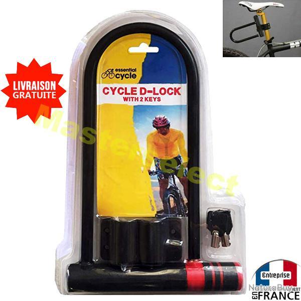 Antivol pour moto vlo avec support attache au cadre en forme de U