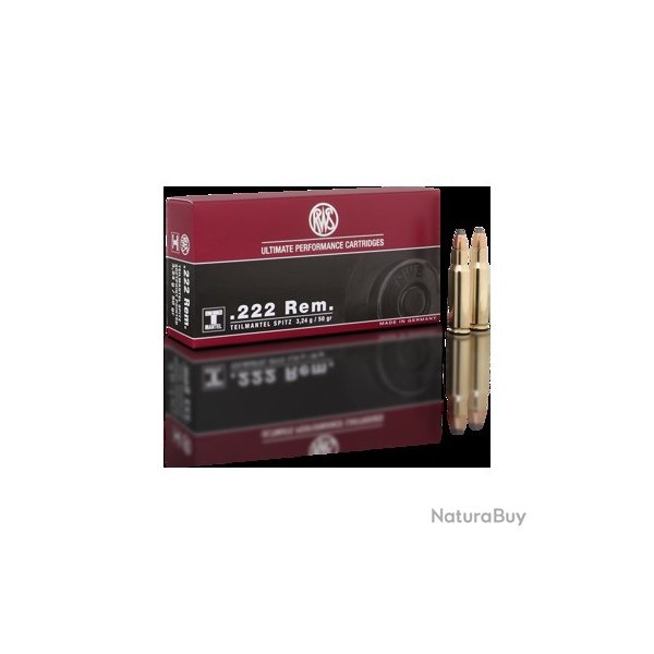 Balles TMS RWS Calibre:222R.