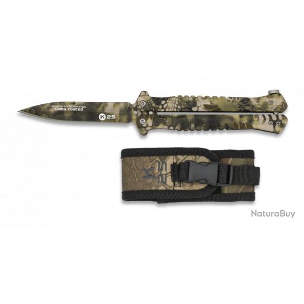 COUTEAU PAPILLON K25 PYTHON CAMO SABLE LAME 10 CM