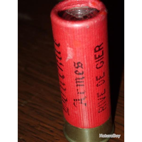 Cartouche pour collection en carton rouge - calibre 12 - Rey Frres Bouchut2