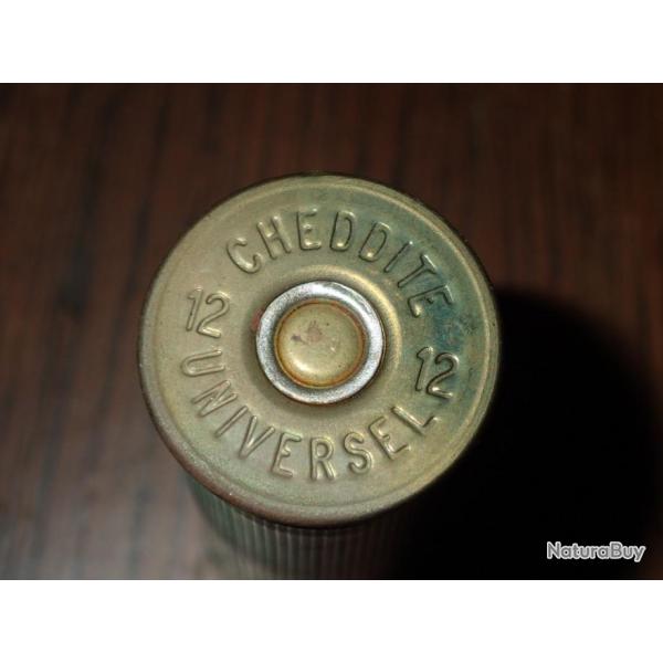 Cartouche pour collection en plastique vert - calibre 12 - Chedditte