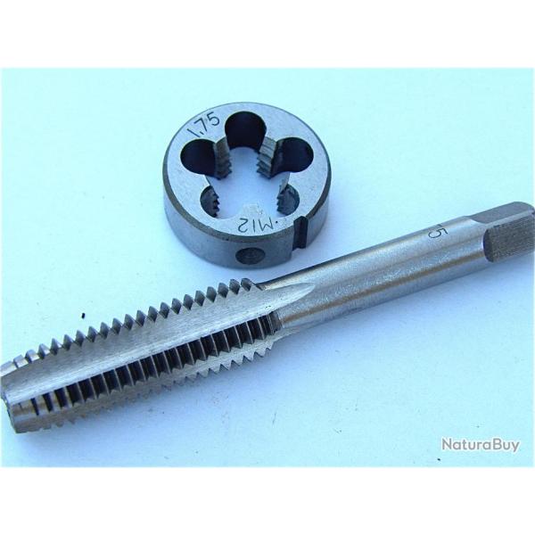 1 TARAUD 1 PASSE M 12 X 1,75 + 1 FILIERE M 12 X 1,75
