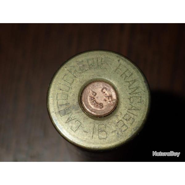 Cartouche pour collection en carton rouge - calibre 16 - Cartoucherie Fran�aise