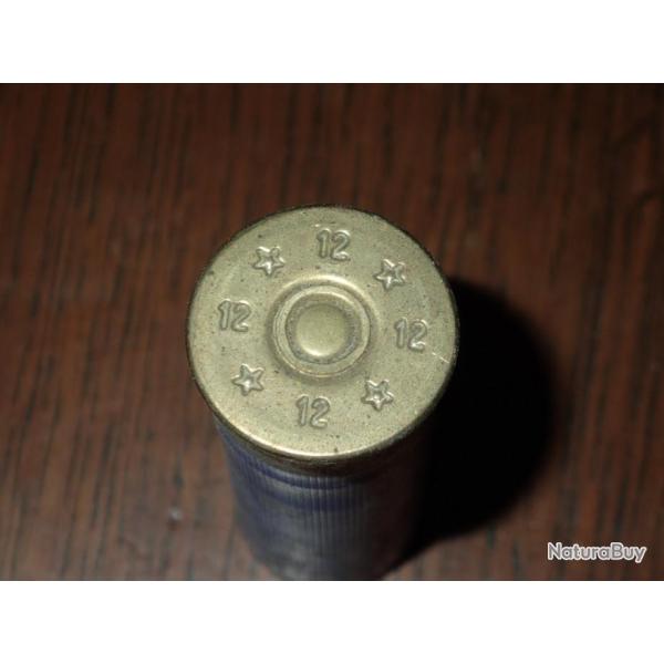 Cartouche pour collection en plastique bleu - calibre 12 - Ariane - Trap