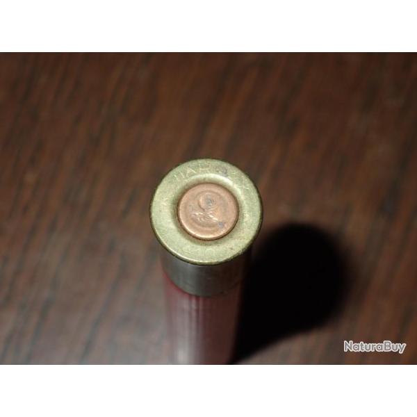 Cartouche pour collection en carton rouge - calibre 410 -  Harpax - laiton fendu