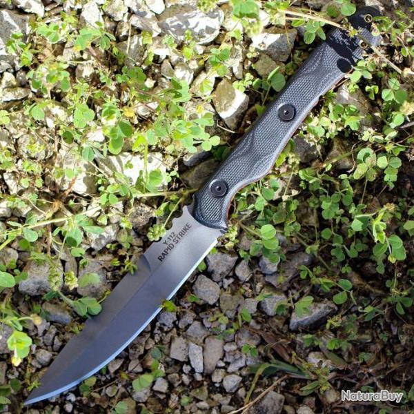 Couteau TOPS Rapid Strike Acier 154CM Manche Black G-10 Etui Kydex Made In USA TPRDSK01