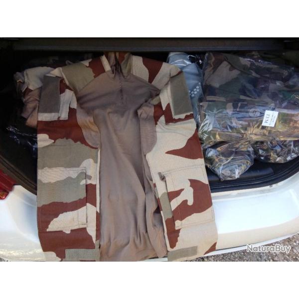 CHEMISE COMBAT UBAS UBAC EMINENCE NEUVES CAMO DESERT DAGUET  (tailles 108C ou 108M)