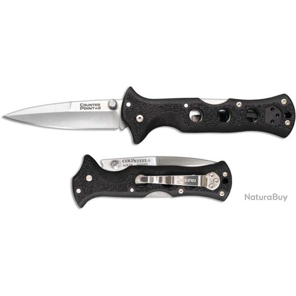 Couteau Cold Steel Counter Point 2 Lame Acier AUS-8 Manche Griv-Ex Lockback CS10AC