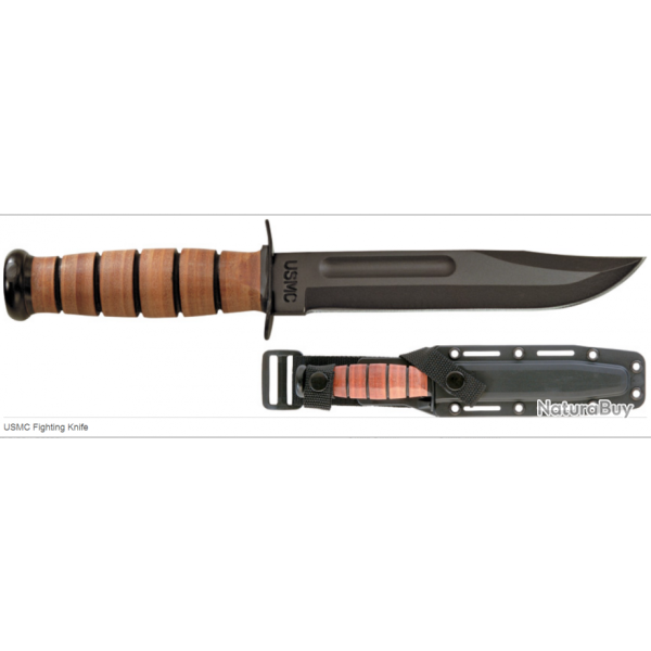 Couteau Tactical KABAR Ka-Bar U.S. Army Fighting Carbone 1095 Etui Kydex Made In USA KA5017