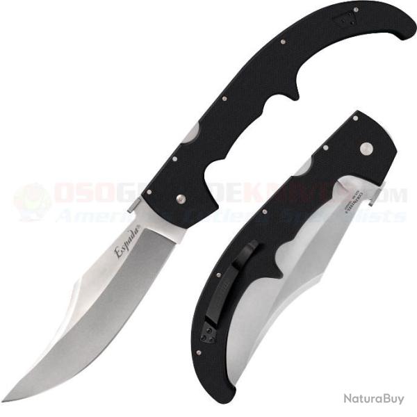 Couteau Cold Steel Espada XL Lame Acier AUS-10 Manche Black G-10 Lockback CS62MGC