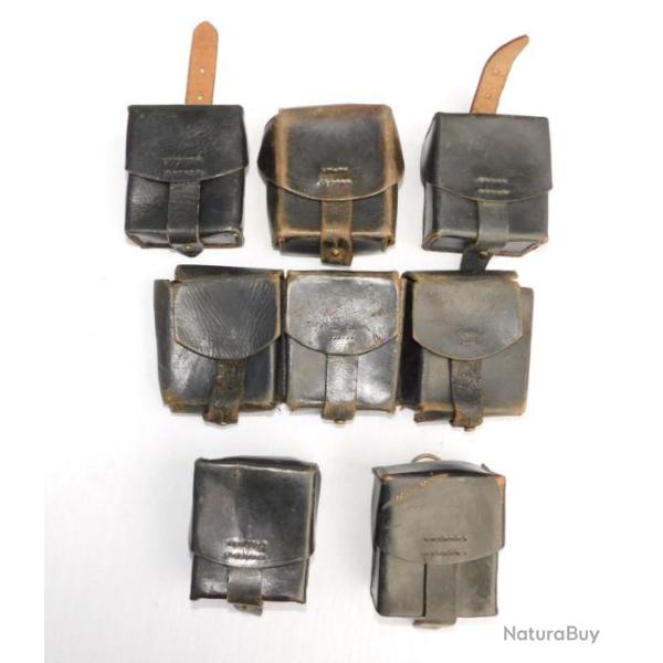 LOT DE CARTOUCHIERES ESPAGNE  - FUSIL MAUSER  - CUIR NOIR