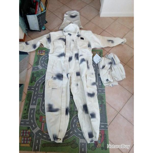 COMBINAISON GORETEX TEFLON CAMOUFLAGE NEIGE RDP NEUVE (combi ) neufs arm�e fs