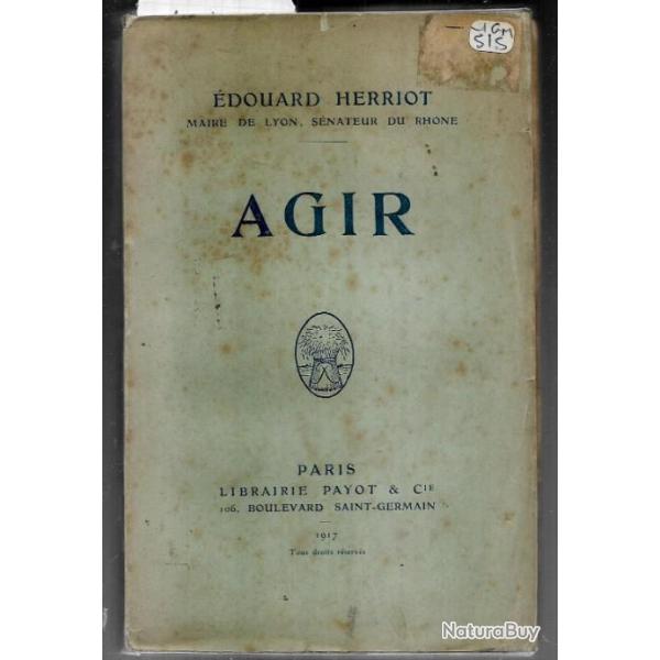 agir d' �douard herriot maire de lyon , guerre 1914-1918