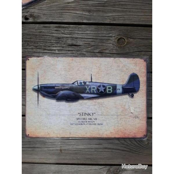 PLAQUE METAL PROPAGANDE "STINKY SPITFIRE"