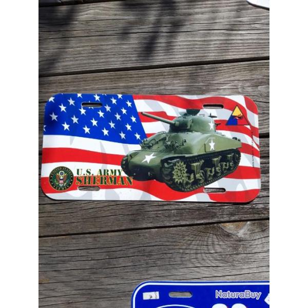 PLAQUE PLASTIQUE TYPE LICENSE PLATE "SHERMAN"