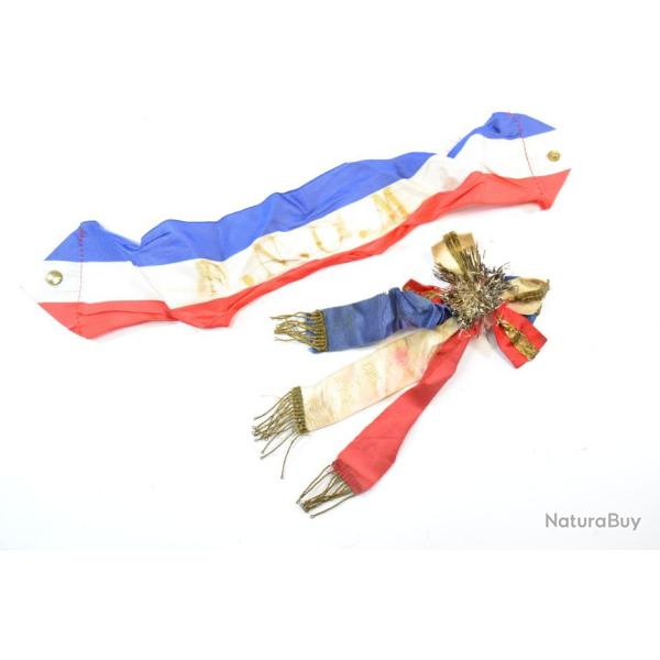 Brassard FNOM Fdration des officiers mariniers Toulon + broche souvenir du conseil de rvision