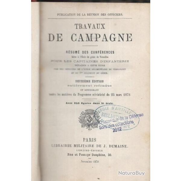 gnie militaire , travaux de campagne pour les capitaines d'infanterie dtachs , 1er rgiment de g