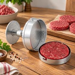 Presse &agrave; steak hach&eacute; &Oslash; 10 cm avec poussoir