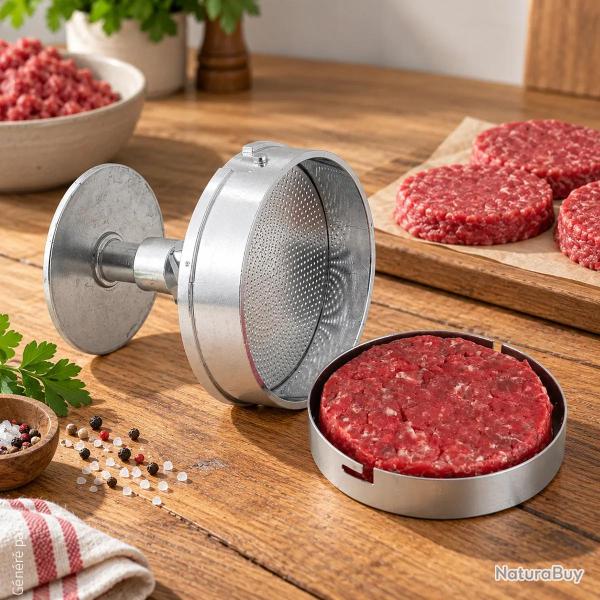 Presse � steak hach� � 10 cm avec poussoir