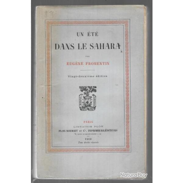 un t dans le sahara d'eugne fromentin , dbut conqute de l'algrie