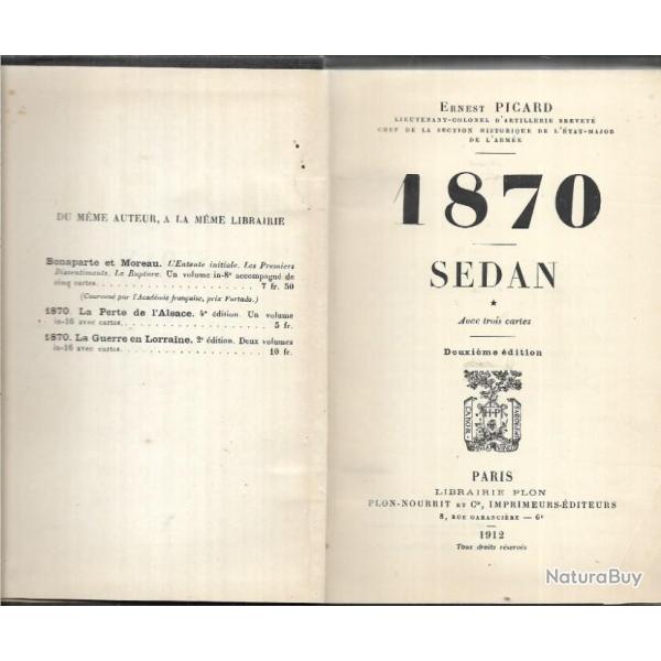1870 sedan volume 1 d'ernest picard