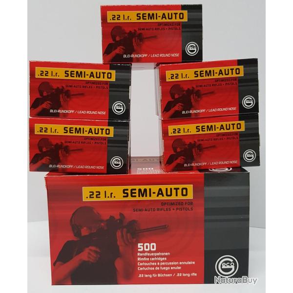 Cartouche CAL. 22 lr Geco Semi-Auto X50