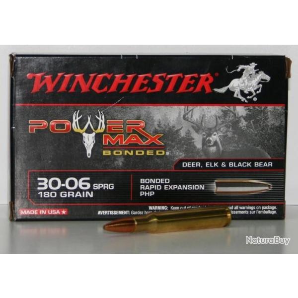 MUNITIONS WINCHESTER POWER MAX 180GR CAL. 30-06 X20