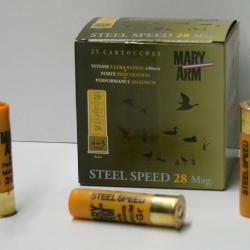 CARTOUCHE MARY ARM STEEL SPEED 28GR CAL. 20/76 PLOMBS DE 4+5 X25