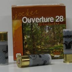 CARTOUCHE JOCKER OUVERTURE 28 28GR BOURRE GRASSE PLOMBS DE 7 CAL .16/67 X25