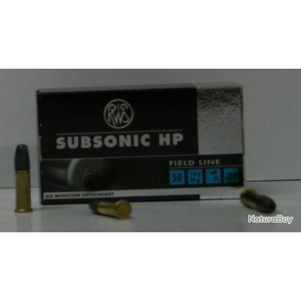 CARTOUCHE RWS SUBSONIC HP CAL. 22 X50