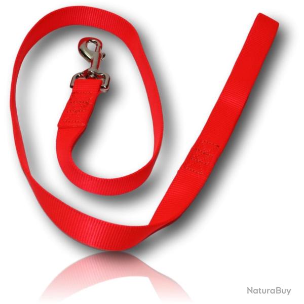 LAISSE PLATE NYLON 120CM ORANGE