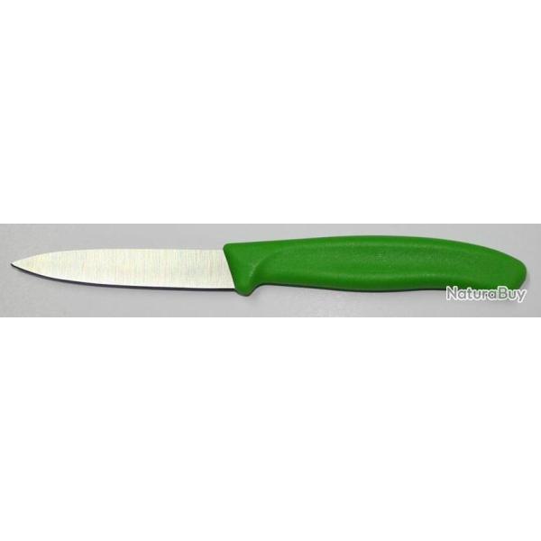 COUTEAU OFFICE VICTORINOX LISSE VERT 6.7606.L114 8CM